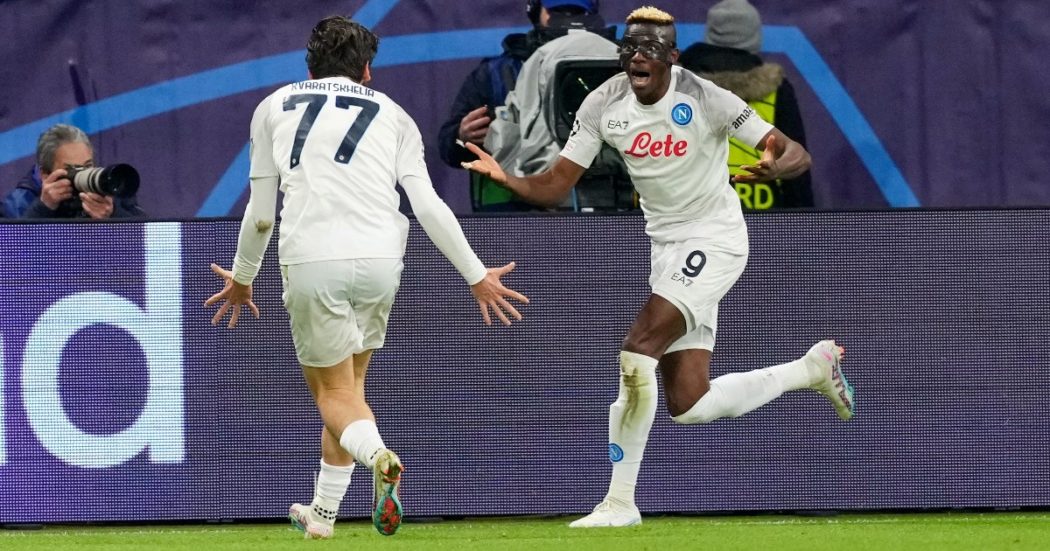 il-napoli-e-un-incanto:-osimhen-di-lorenzo,-eintracht-ko-nell'andata-degli-ottavi-di-champions